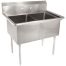 L&J LJ2424-2 24x24-inch Stainless Steel 2-Compartment Sink