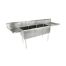 L&J LJ2424-3RL 24x24-inch Stainless Steel 3-Compartment Sink with Both-Side Drainboards