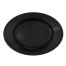 C.A.C. LV-14-BLK, 12.5-Inch Black Stoneware Oval Platter, DZ