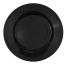C.A.C. LV-9-BLK, 9.75-Inch Black Stoneware Plate with Rolled Edge, 2 DZ/CS