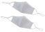 Winco MSK-2WML, 2-Ply Cotton White Reusable & Adjustable Face Mask, M/L Size, Pack of 2