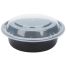 SafePro MC948 48 Oz Round Microwavable Containers Combo, Black Bottom, 150/CS
