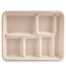 Green Wave OV-T026 Ovation Marbled 6-Compartment Bio Food Tray, 500/CS