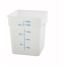Winco PESC-18, 18-Quart White Square Polyethylene Food Storage Container, NSF