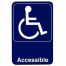 Thunder Group PLIS6911BK, 6x9-inch 'Accessible' Information Sign