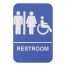 Thunder Group PLIS6960BL, 6x9x1-inch Acrylonitrile Styrene 'Restroom/Accessible' Information Sign with Braille, EA