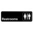 Thunder Group PLIS9315BK, 9x3-inch 'Restrooms' Information Sign