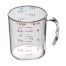 Thunder Group PLMC008CL, 0.5-Quart Polycarbonate Measuring Cup with Handle, Capacity Marking Cups-Ounces, Clear
