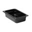 Thunder Group PLPA8142BK, Quarter Size 2.5-Inch Deep Black Polycarbonate Food Pan