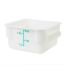 Thunder Group PLSFT002PP, 2-Quart Plastic White Square Food Storage Containers (Lids sold separately)