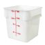 Thunder Group PLSFT008PP, 8-Quart Plastic White Square Food Storage Containers (Lids sold separately)