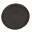 Thunder Group PLST1400BR, 14-Inch Polypropylene Rubber Lined Round Serving Tray, Brown