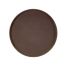 Thunder Group PLST1600BR, 16-Inch Polypropylene Rubber Lined Round Serving Tray, Brown