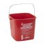 Winco PPL-6R, 6-Quart Cleaning Bucket, Red Sanitizing Solution