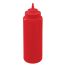 Winco PSW-12R, 12-Ounce Red Wide Mouth Squeeze Bottle