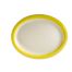 C.A.C. R-12NR-Y, 9.5-Inch Stoneware Yellow Oval Platter with Narrow Rim, 2 DZ/CS