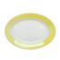 C.A.C. R-14-Y, 12.5-Inch Stoneware Yellow Oval Platter with Rolled Edge, DZ