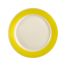 C.A.C. R-16-Y, 10.5-Inch Stoneware Yellow Plate with Rolled Edge, DZ