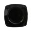C.A.C. R-SQ21-BLK, 11.87-Inch Porcelain Black Round In Square Plate, DZ