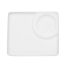 C.A.C. RCN-P9, 9-Inch Porcelain Square Plate with Round Compartment, 2 DZ/CS