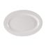 Yanco RE-14 12.5x9-Inch Recovery Porcelain Oval American White Platter, DZ