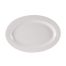 Yanco RE-33 7x4.5-Inch Recovery Porcelain Round American White Platter, 36/CS