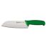 Ambrogio Sanelli S350.018G, 7-Inch Blade Stainless Steel Santoku Knife with Granton Blade, Green