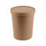 SafePro Eco SB54 32 Oz. Double Wall Kraft Paper Soup Cup with Vented Paper Lid Combo, 250/CS
