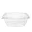 SafePro SC4-42C, 42 Oz Shallow Clear PET Square Containers, 140/CS. Lids Sold Separately.