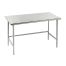 L&J SG1460-RCB 14x60-inch Stainless Steel Work Table with Cross Bar and Galvanized Legs