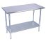 L&J SG1836 18x36-inch Stainless Steel Work Table with Galvanized Undershelf