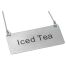 Winco SGN-205, Stainless Steel Chain Sign "Iced Tea"