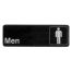Winco SGN-311, 9x3-inch 'Men' Black Information Sign