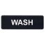Winco SGN-318, 9x3-inch 'Wash' Black Information Sign