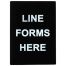Winco SGN-803, 11.8x8.4-inch "Line Forms Here" Information Sign
