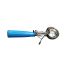 C.A.C. SICD-16BL, 2 Oz Stainless Steel Royal Blue Handle Thumb Disher