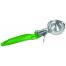 Thunder Group SLDS012L, 2.6-Ounce Stainless Steel Lever Disher, Size 12, Coated Handle, Green