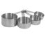 Thunder Group SLMC2414, Stainless Steel Measuring Cup with Handle, Capacity Marking Cups-Ounces, Clear, 4-Piece Set
