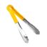 Thunder Group SLTG1600Y, 16-Inch 1-Piece Stainless Steel Extra Heavy Duty Tong, Flat Grip, Yellow Coated Handle