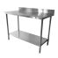 Thunder Group SLWT42448F4, 24x48-Inch Stainless Steel Flat Top Worktable with 4-Inch Backsplash