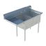 Sapphire SMS-2-1818L, 18x18-Inch 2-Compartment Stainless Steel Sink with Left Drainboard