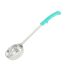 C.A.C. SPCP-4GN, 4 Oz Stainless Steel Perforated Portion Spoon with Green Handle