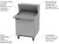 Beverage Air SPE27HC-12M-B, 27-Inch 1 Door Counter Height Mega Top Refrigerated Sandwich / Salad Prep Table