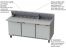 Beverage Air SPE72HC-18C, 72-Inch 3 Door Counter Height Refrigerated Sandwich / Salad Prep Table with Cutting Top