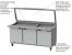 Beverage Air SPE72HC-30M-STL, 72-Inch 3 Door Counter Height Mega Top Refrigerated Sandwich / Salad Prep Table