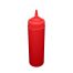 C.A.C. SQBT-W-12R, 12 Oz Plastic Red Wide-Mouth Squeeze Bottle, 6/PK
