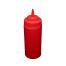 C.A.C. SQBT-W-16R, 16 Oz Plastic Red Wide-Mouth Squeeze Bottle, 6/PK