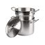 Winco SSDB-8, 8-Quart Double Boiler with Cover, Stainless Steel
