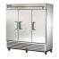 True T-72-HC, 78.13-Inch 65.6 cu. ft. Bottom Mounted 3 Section Solid Door Reach-In Refrigerator