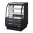 Turbo Air TCDD-36H-B-N, 36-Inch  Curved Glass High Profile Refrigerated Bakery Case - 2 Shelves